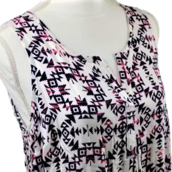 Tribal Jeans Aztec Geometric Style Tunic, Size Medium - Picture 7 of 8